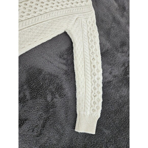 Inis Crafts Chunky Cable Knit Button Front Cardigan Sweater Women's M 100%... - Picture 9 of 10